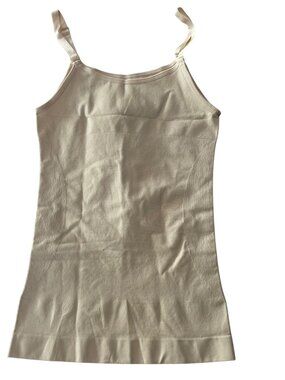 Shapermint Empetua Scoop Neck Cami Layering Shapewear Tan Sz SM 62001
